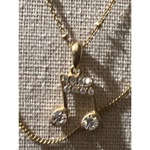 Gold-Tone Crystal Music Note -- 18" - Picture 3 of 10